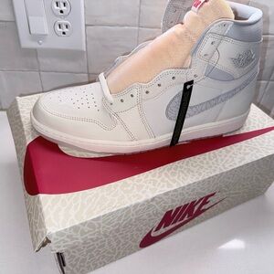 Nike Air Jordan Red Sail High-Top Sneakers in White and Cream